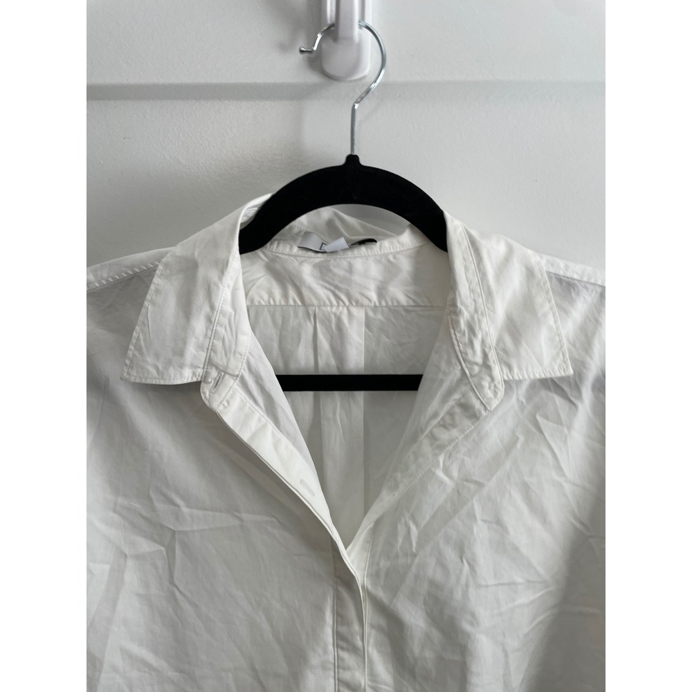 AYR Women's White Button-Down Tunic Shirt - Picture 4 of 9